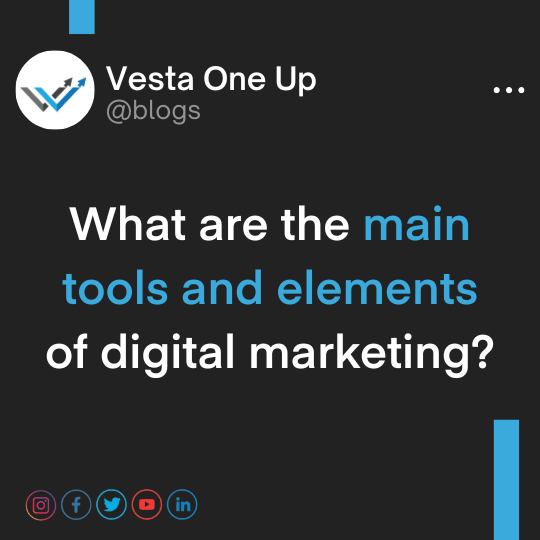 What are the main tools and elements of digital marketing?